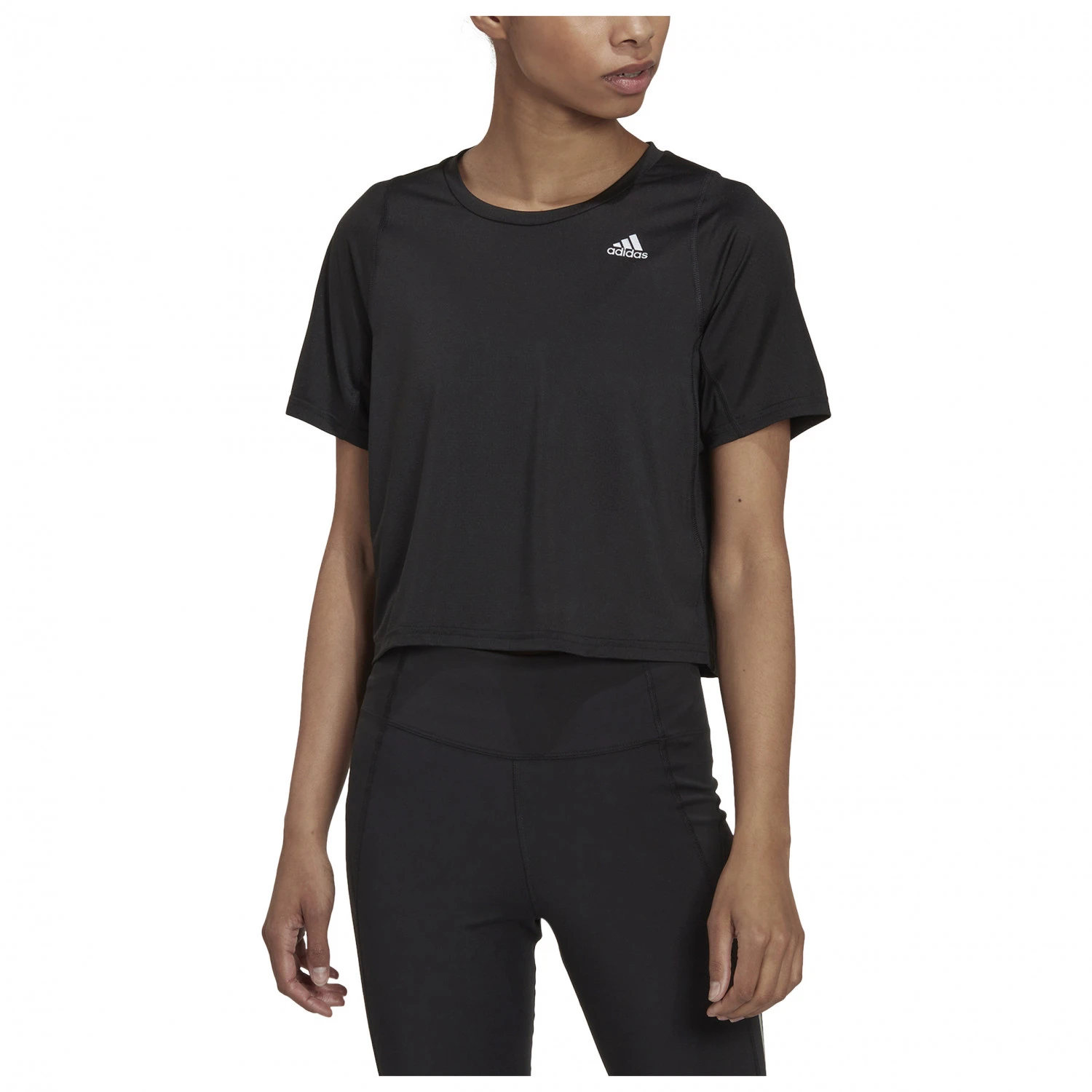 ADIDAS Women's Fast Crop Tee - Running Shirt - Image 2